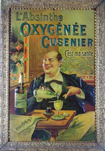 Plakatannonsering «Oxygenee Cusenier Absinthe»